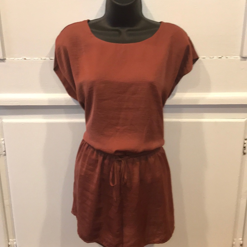 Forever 21 Bronze Semi-Sleeveless Romper SZ L